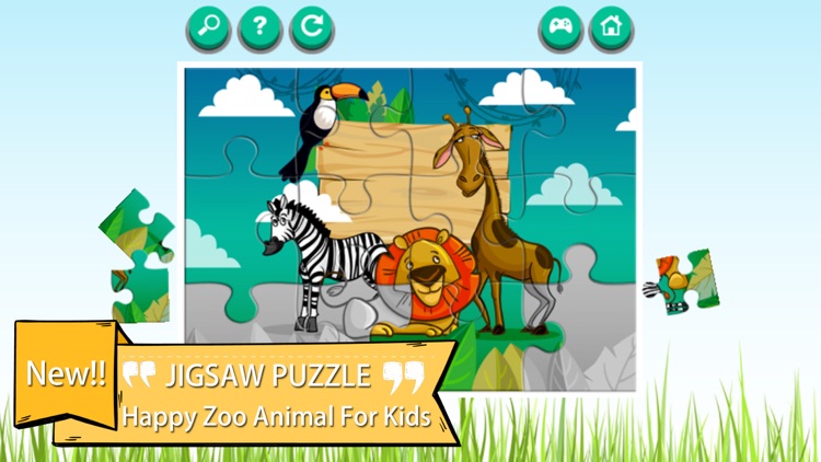 Zoo Animals Cartoon Jigsaw Puzzle Games screenshot-2