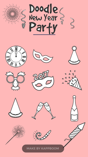 New Year Party Sticker