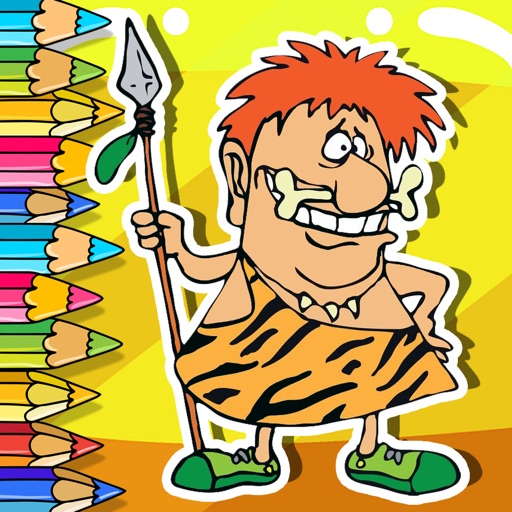 Game Coloring Caveman Page For Kids iOS App