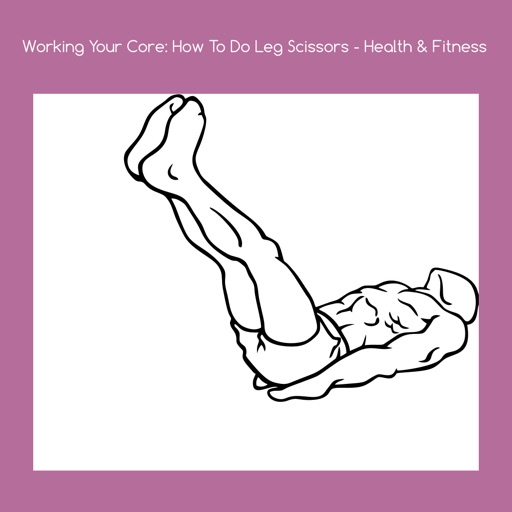 Working your core to do leg scissors health icon