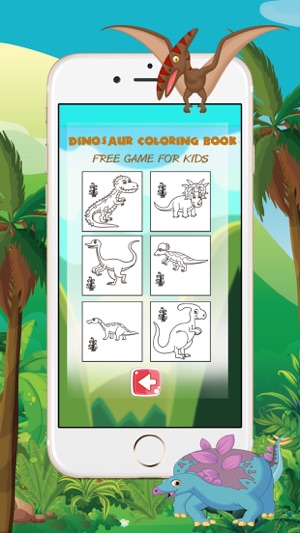 Dinosaur Coloring Book - Free Game for Kids(圖2)-速報App