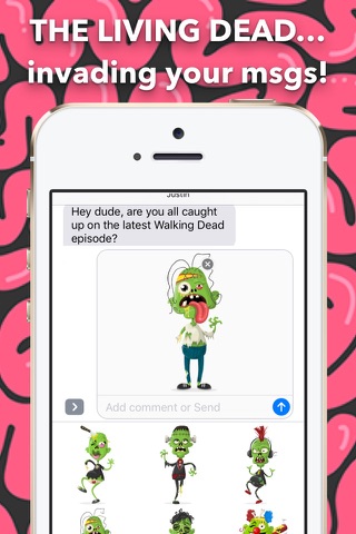 Zombie Stickers: Undead Sticker Pack for iMessage screenshot 3