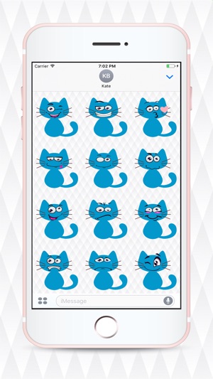 Animated Blue Cat Stickers for Messaging(圖2)-速報App