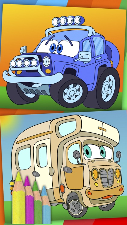 Cars coloring pages for kids – magic coloring book screenshot-3