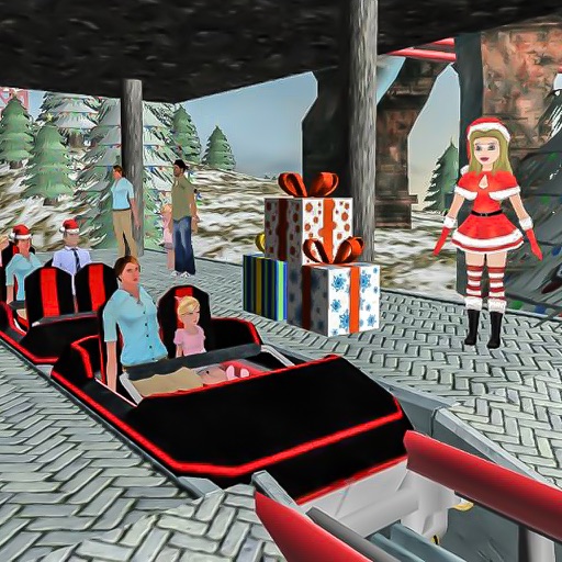 Winter Christmas Roller Coaster Simulator Free Icon