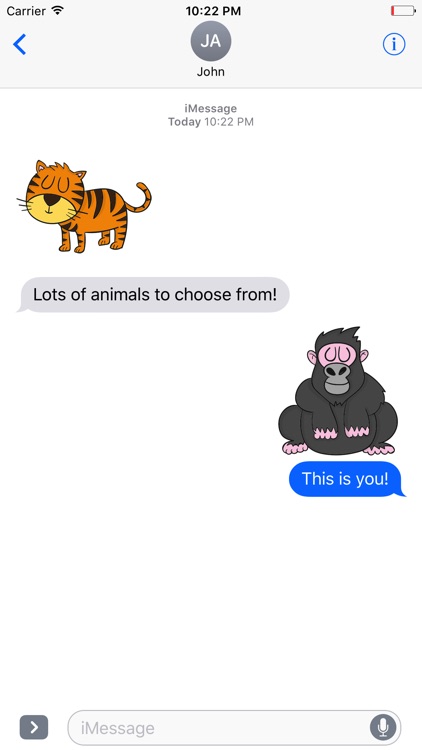 Hand Drawn Cute Animals Stickers screenshot-3