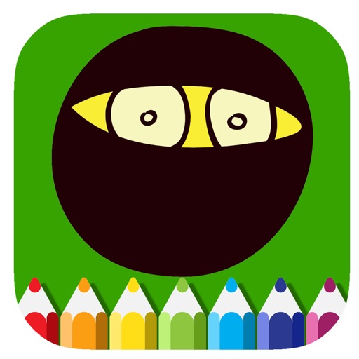 Coloring Book Game For Kids Ninja Man Version Icon