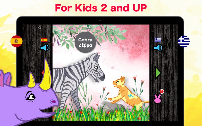 Learn Greek &amp; Spanish - Toddler &amp; Kids Animals thumbnail 4