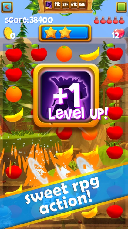 Knight Swipe! - falling fruit match game screenshot-3