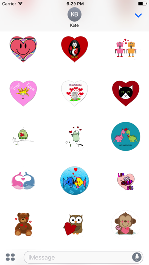 Cartoon Valentines Day Stickers For iMessage(圖2)-速報App