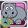 Zoo Animals Coloring Book - Finger Paint Book