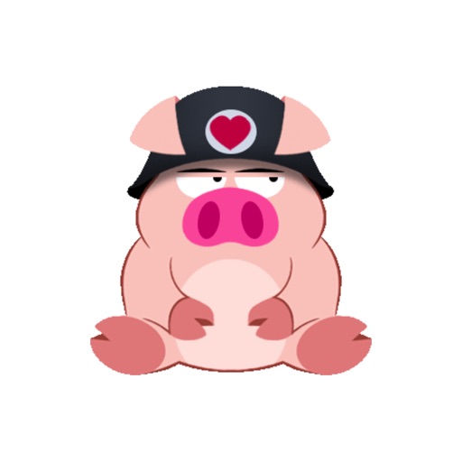 Cute Piggy Commando - 2 stickers by CandyA$$