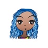wenpeiによるBlue Hair Beautyステッカー