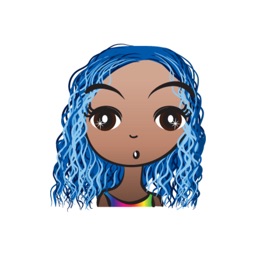 Blue Hair Beauty stickers by wenpei