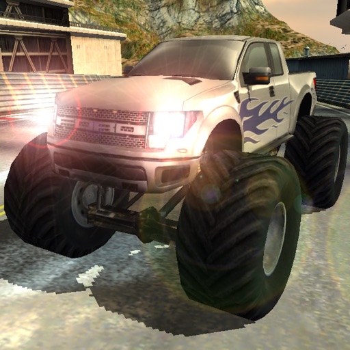 3D怪物卡车速度赛车游戏logo