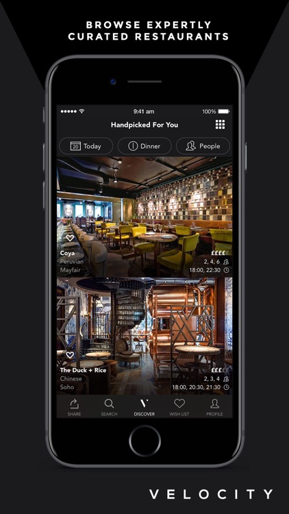 Velocity – Only the Best Restaurants