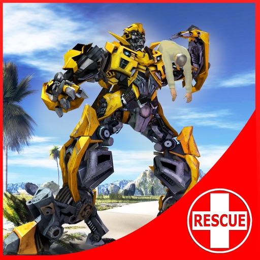 Robot Squad - Beach Rescue: Flying Robot Hero iOS App