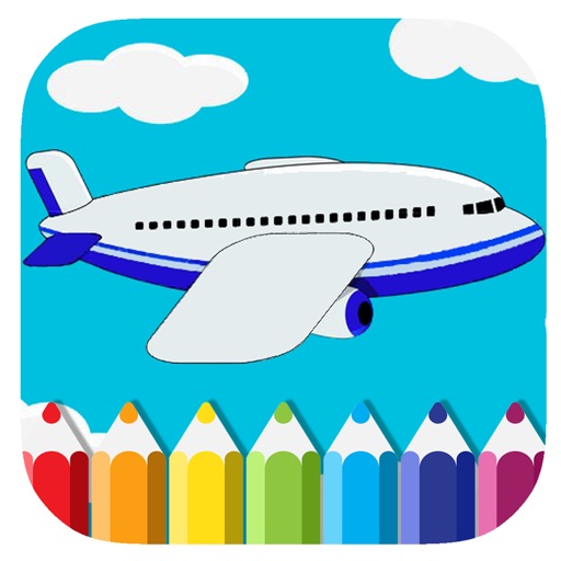 Big Plane Coloring Book Games For Kids Version iOS App