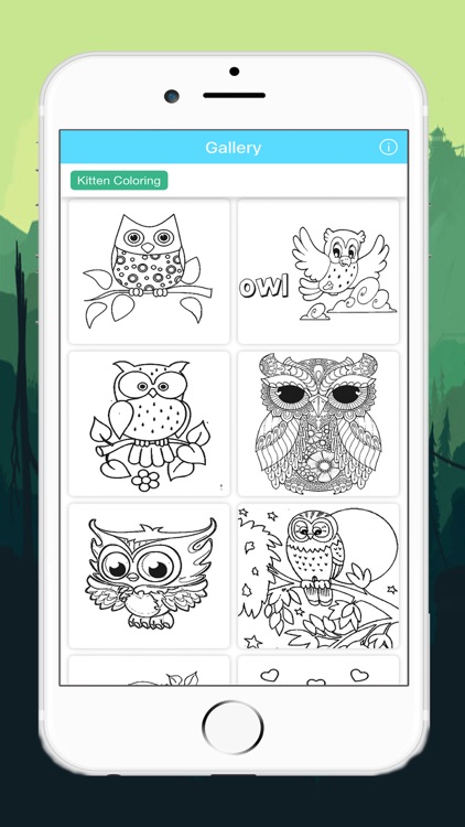 Cute Owl Coloring Drawing Pages for Kid screenshot-3