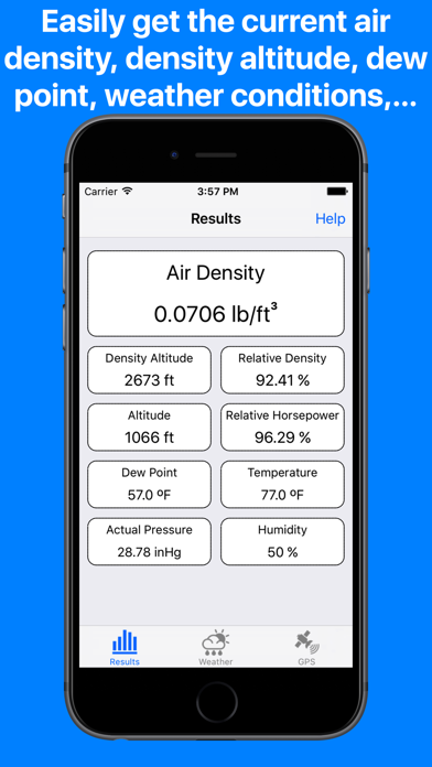 Air Density Meter & Density altitude calculator Screenshot 1