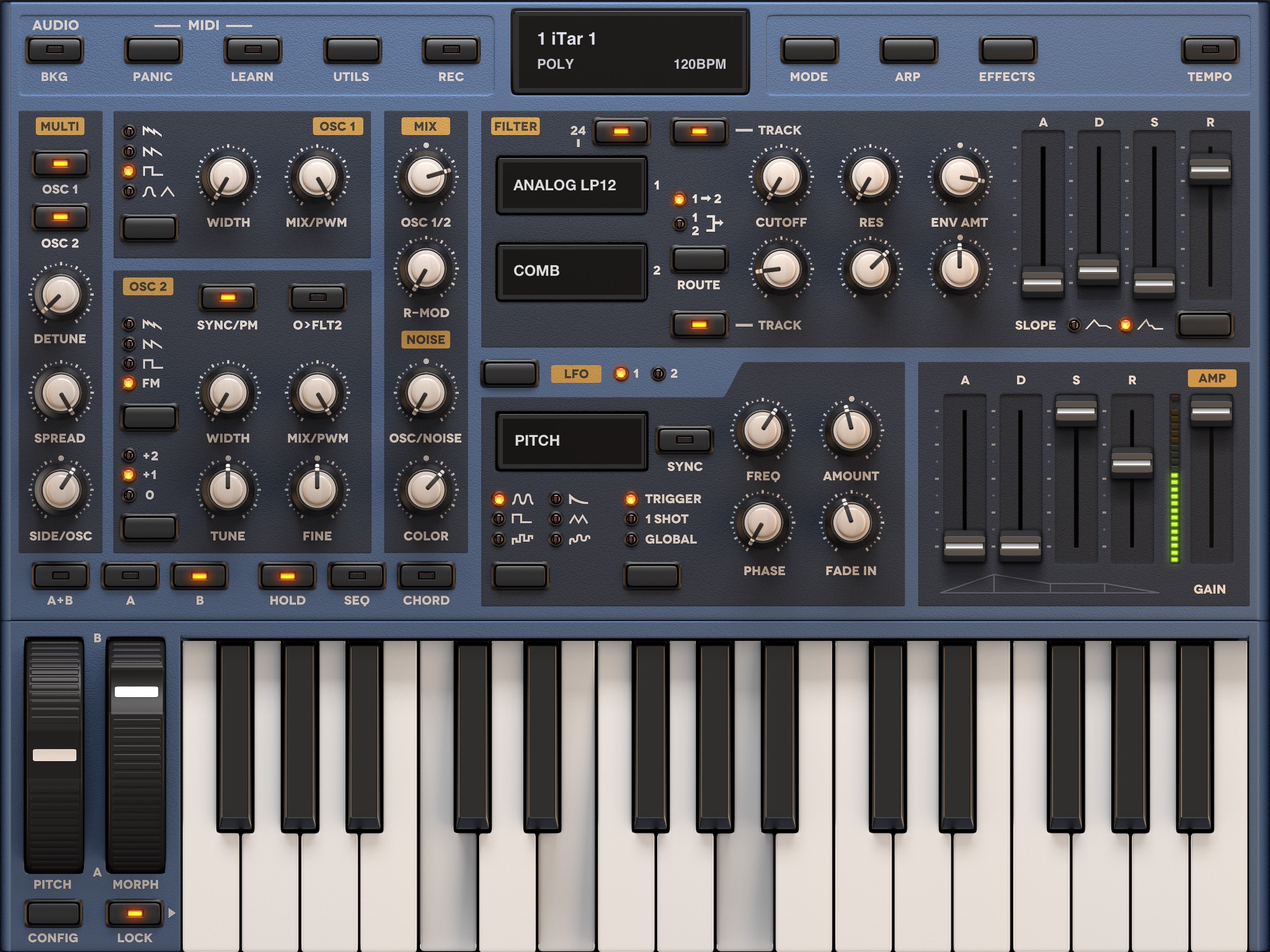 Sunrizer synth screenshot 2