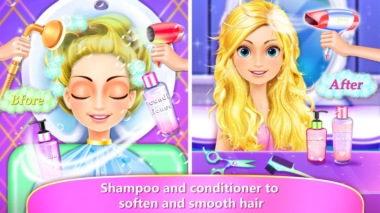 Rainbow Hair Salon! Girl Kids Dressup Makeup Games by Bear Hug Media
