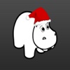 Hippo Christmas Stickers