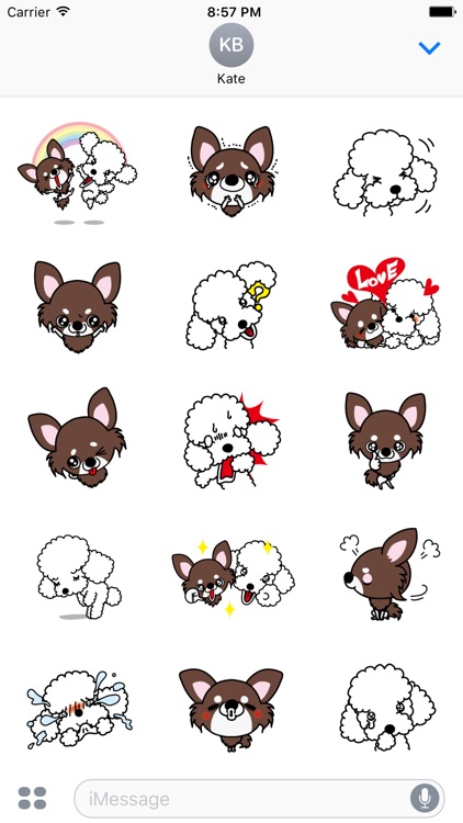 Poodle Dog Stickers for iMessage Daily Use