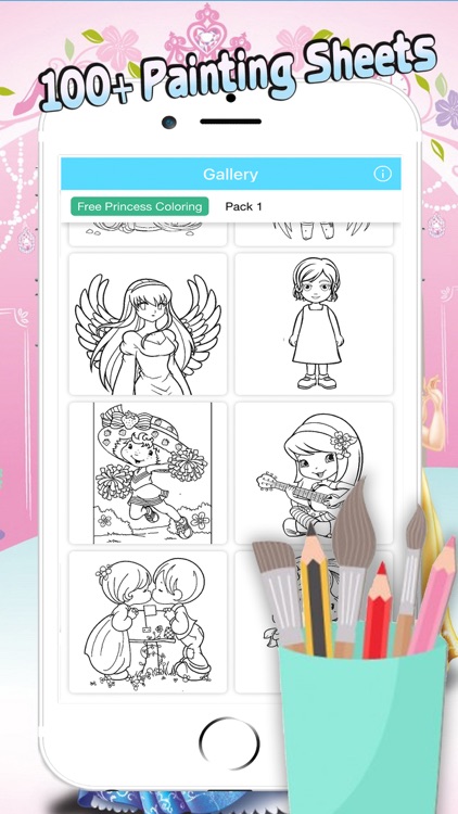 Princess Coloring Drawings Book For Kid screenshot-3