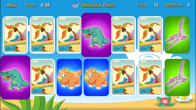 Dinosaur Pairs Card Match Game(圖5)-速報App