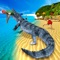 Attack on sky open snow beach in new crocodile simulator game