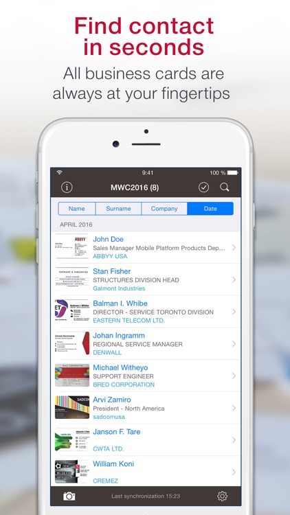 ≡ Business Card Scanner & Contacts Manager Pro screenshot-3