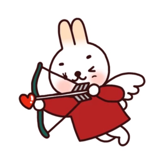 Animated Love Bunny Stickers