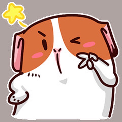 Cute Fat Puppy Stickers For iMessage icon