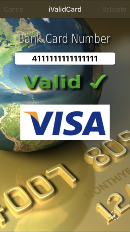 iValidCard - Credit/Debit Card Number Validator