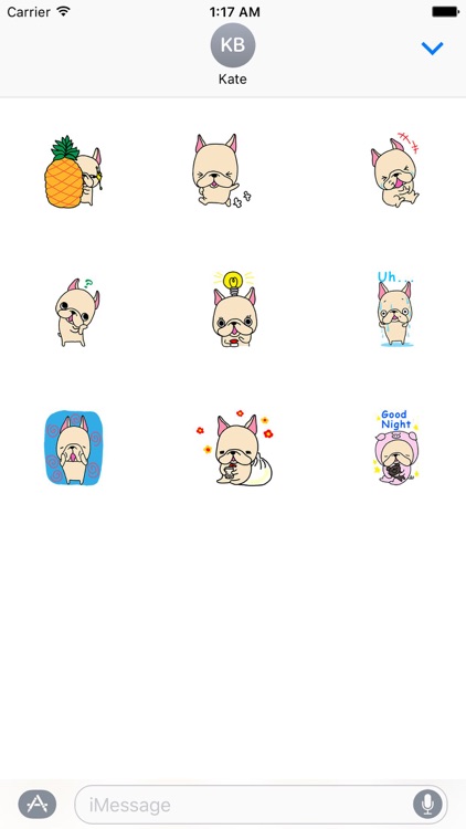 French Bulldog Animation Stickers