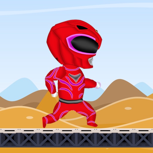 Red Cyborg Run - Power Rangers Version iOS App