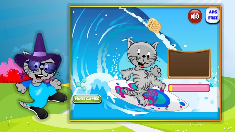 Pet Caring Surfer Cat