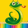 Snake drawings Coloring books For Kids
