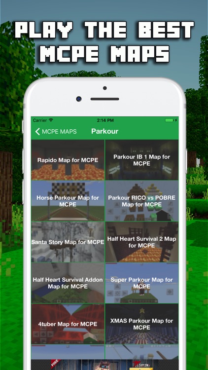 PARKOUR MAPS FOR MINECRAFT POCKET EDITION GAMES
