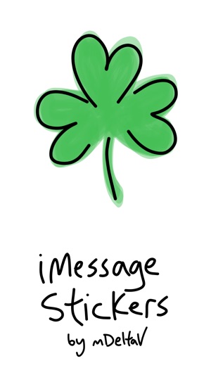 St Patricks Day, clover text stickers fo