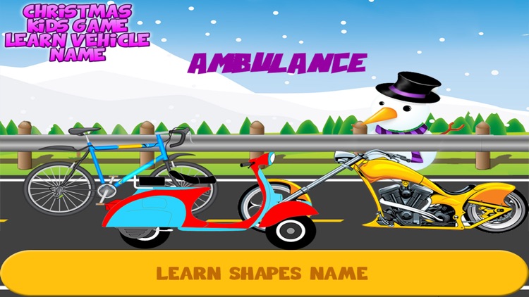 Christmas Kids  Game Learn Vehicle Name screenshot-3