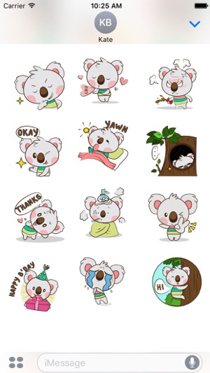 Kuruu, the cute little koala for iMessage Sticker(圖1)-速報App