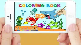Game screenshot Морские акулы раскраски игра для детей взрослых бе mod apk