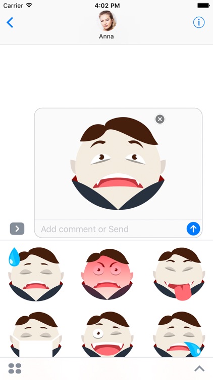 Vampire Emoji - Scary Dracula Stickers