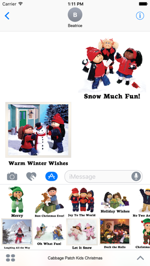 Cabbage Patch Kids Christmas Stickers