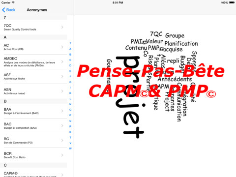PMPReminder : Aide-mémoire PMP© CAPM© for iPad screenshot 4