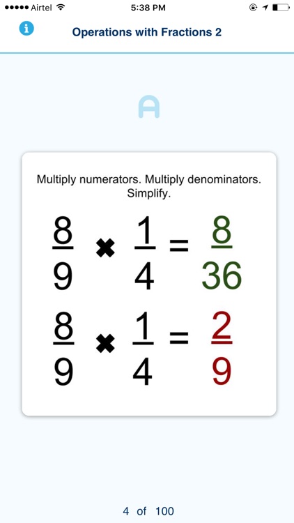 Learn It  Flashcards - Operations with Fractions 2 screenshot-4