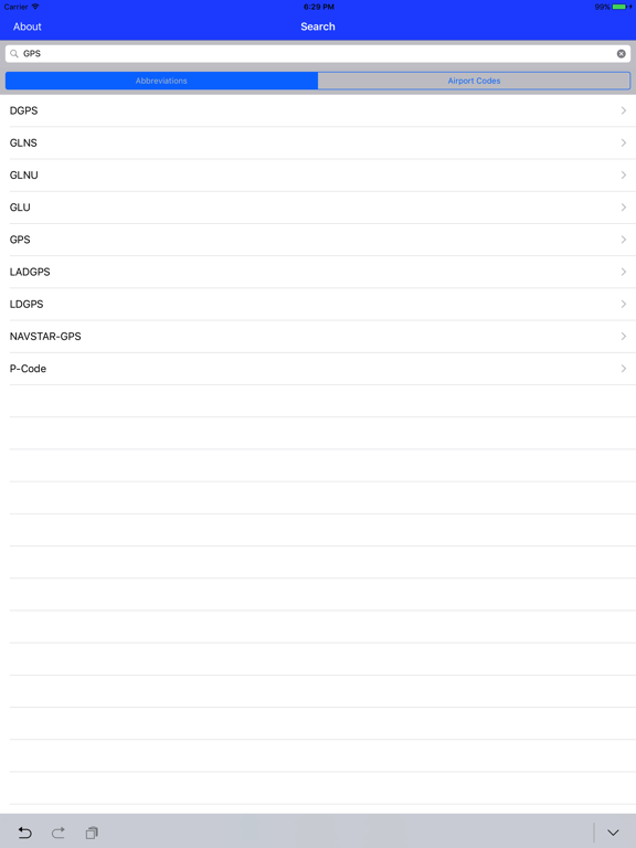 Aviation Abbreviation Dictionary screenshot