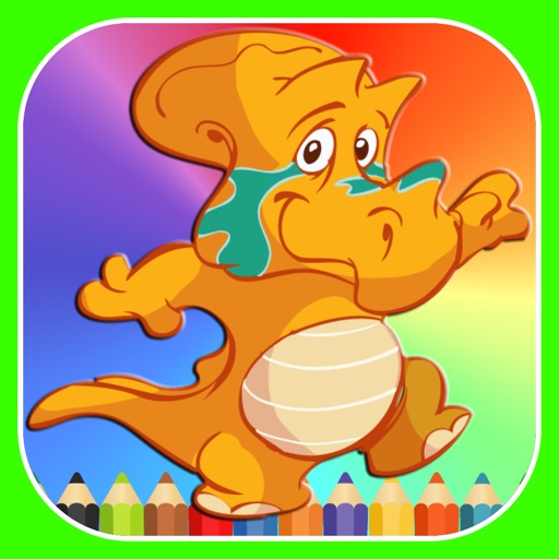 Dinosaurs Coloring Book & Sliding Pages Kids Games Icon